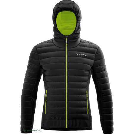 CAMP - Hybride, doudoune homme Noir / Lime